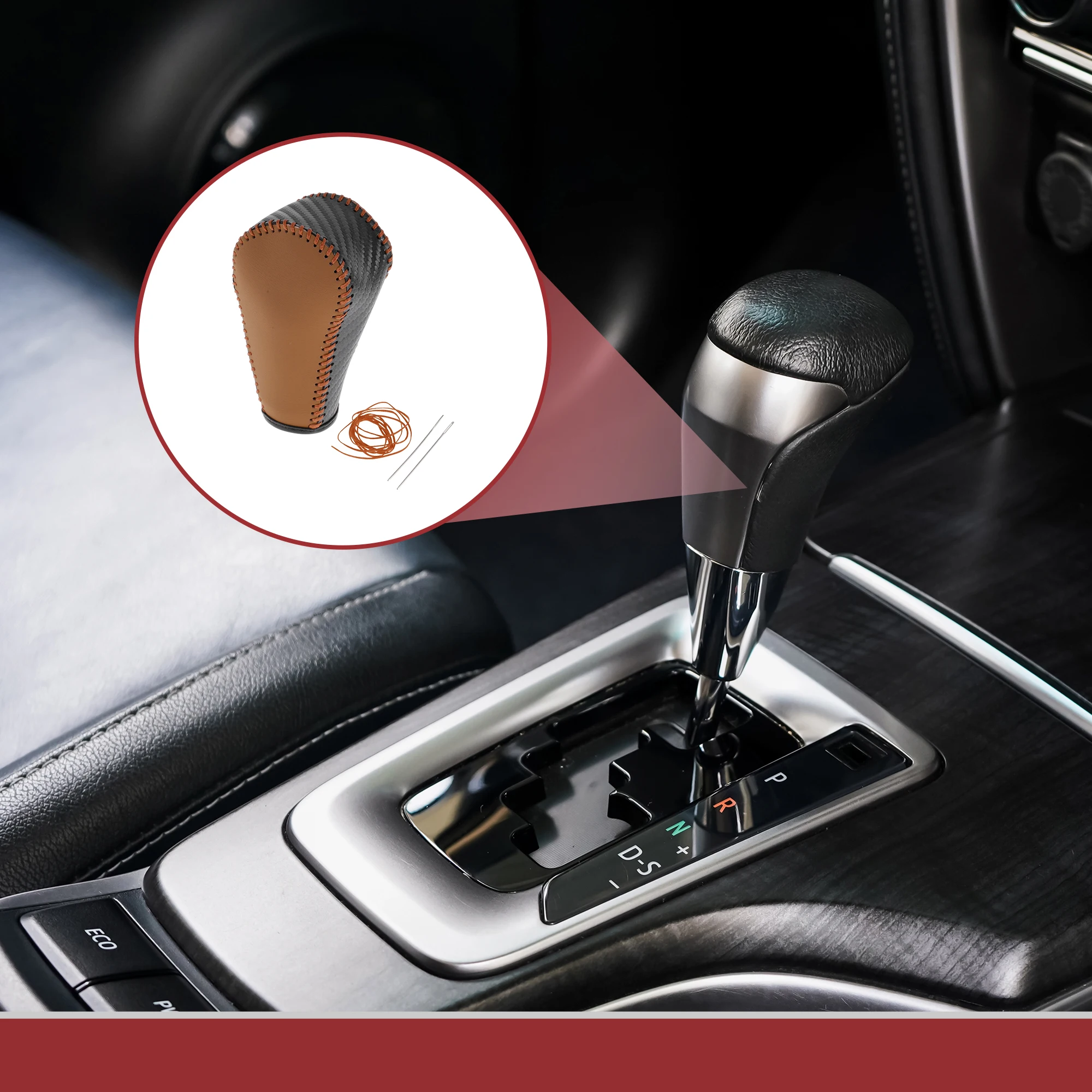 

UXCELL противоскользящая крышка ручки переключения передач, защита ручки переключения передач для Honda CR-V 2015-2016, черный, коричневый