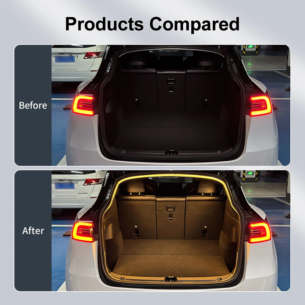 Dynamic Flowing Rear Trunk Light for Tesla Model Y Juniper 2025-2020 Model 3 2018-2023 Highland 2024-UP LED Strip Accessories