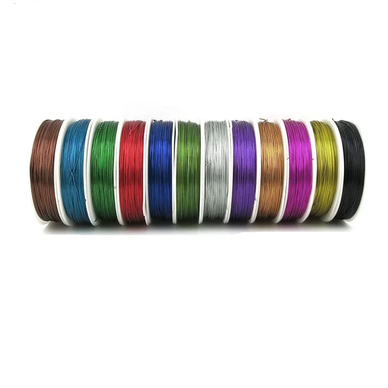 Fio de ferro colorido de 0,5 mm 40 m para decoração de construção de projeto modelo DIY