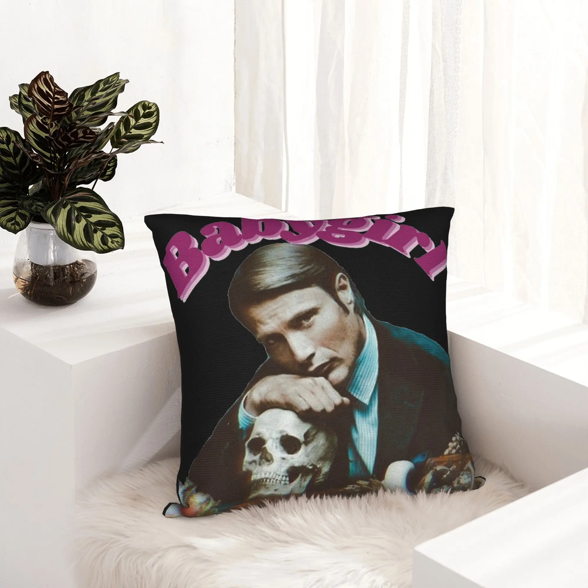 Hannibal Babygirl Mads Mikkelsen Pillowcase Printed Fabric Cushion Cover Decorations Throw Pillow Case Cover Living Room 45*45cm