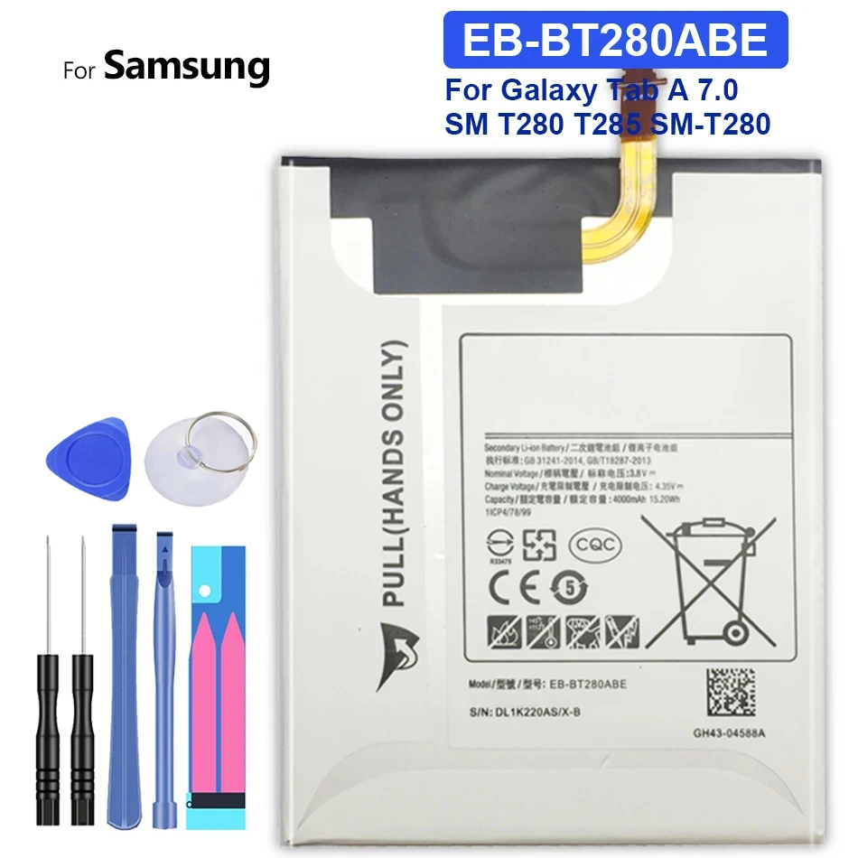 

EB-BT280ABE 4000Mah Replacement Battery For Samsung Galaxy Tab A 7.0 SM T280 T285 SM-T280 Bateria Tracking Number