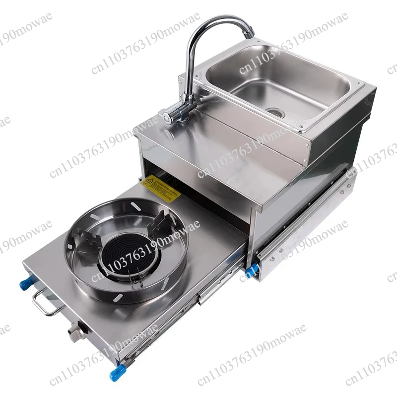 pull-out stove with sink Kitchen cooker  stove sink combination