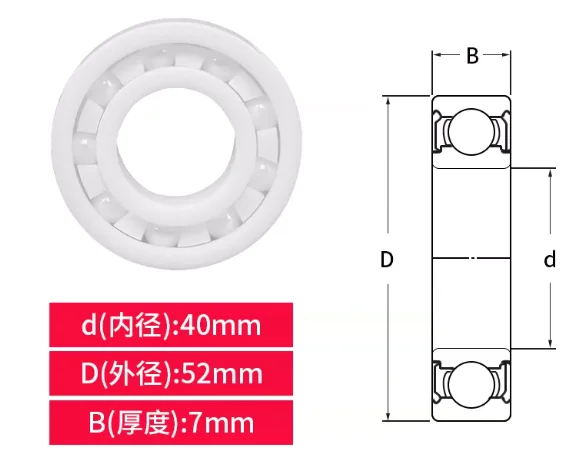 Premium Zirconia ZrO2 Full Ceramic Ball Bearings 6800 6801 6803 6805 6806 High Quality