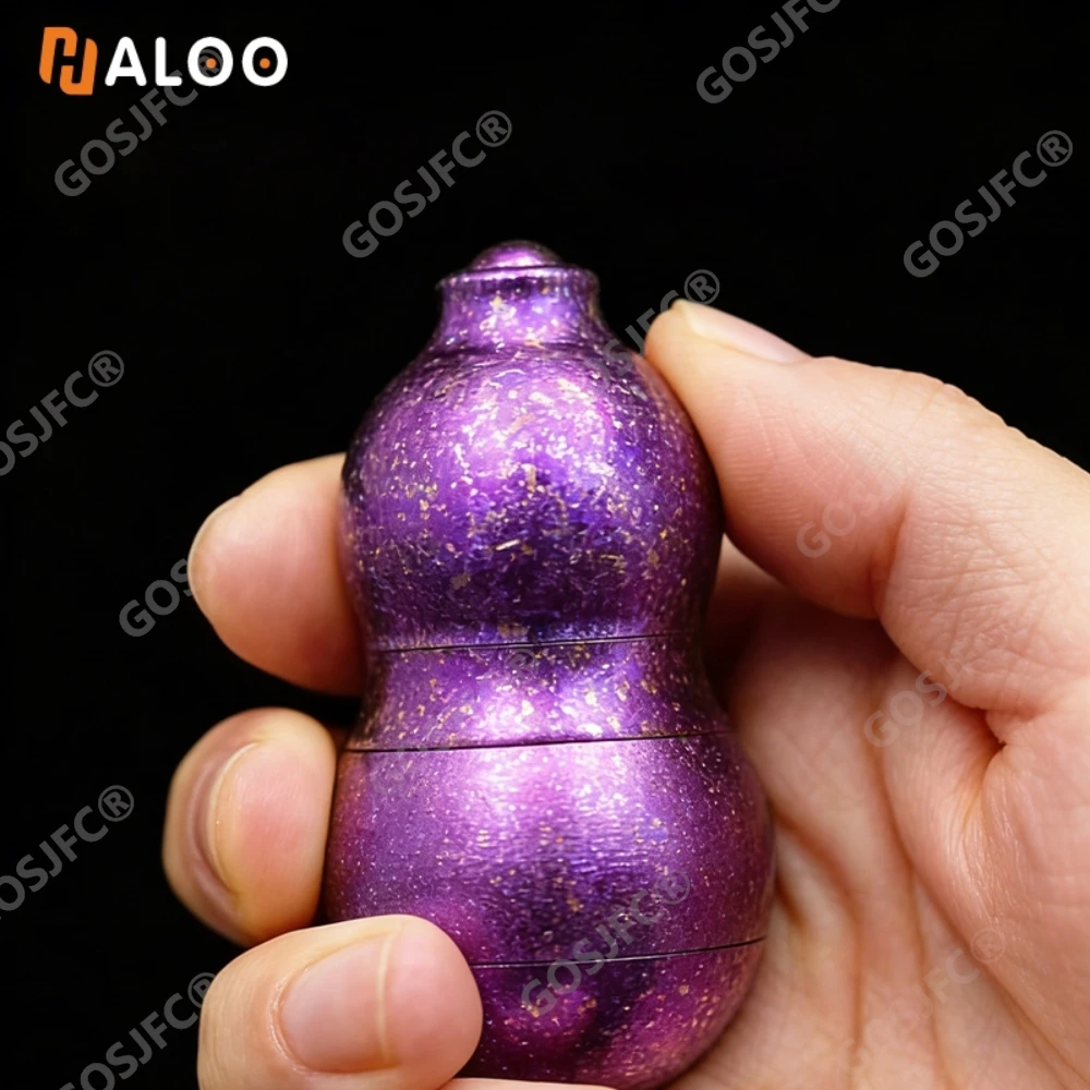 HALOOPLAYER EDC Titanium Crystallized Gourd Haptic Coin Clicking Fidget Toy Fidget Toys For Adults Anxiety Relief Gadgets
