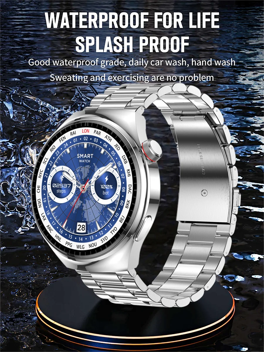 LEMFO ساعة ذكية للرجال Pro AMOLED HD 1.6 شاشة بلوتوث مكالمة مع نظام تحديد المواقع المسار NFC مراقب معدل ضربات القلب مقاوم للماء ساعة ذكية رياضية #2