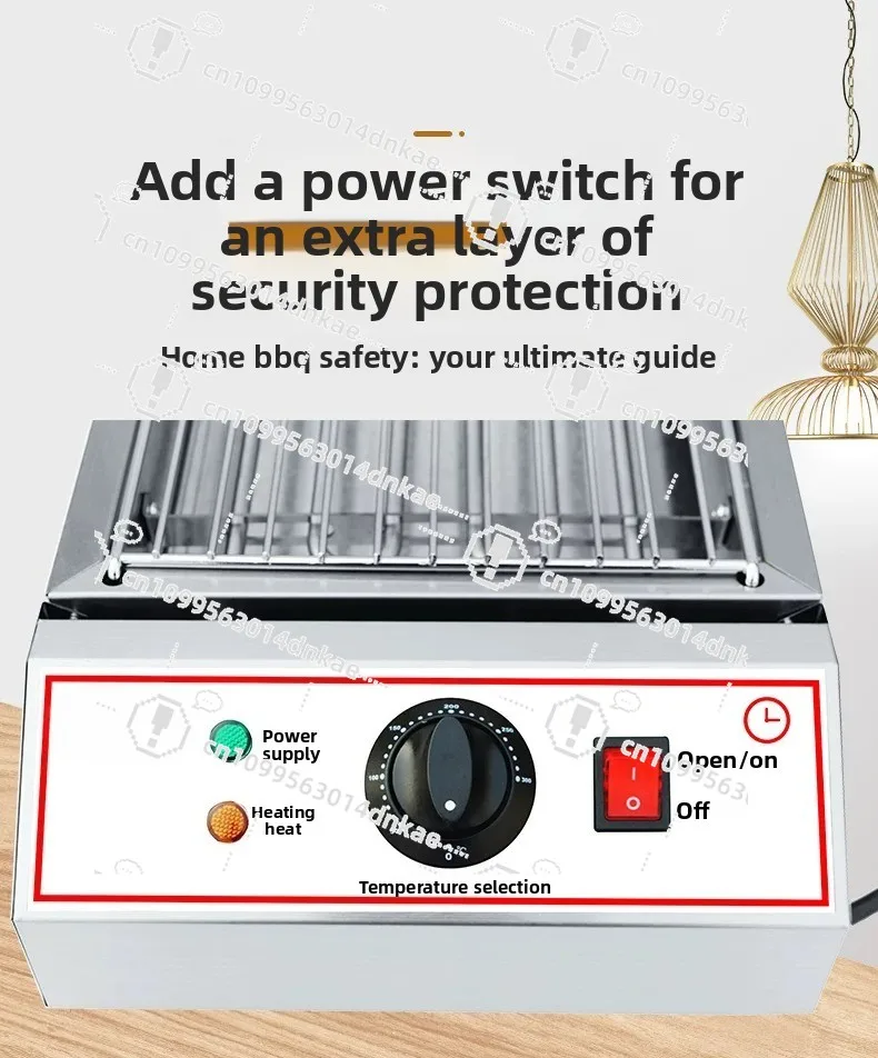 Electric Grill Household Grill Commercial Stainless Steel Smokeless Indoor Small Self-service Skewer Environmentally