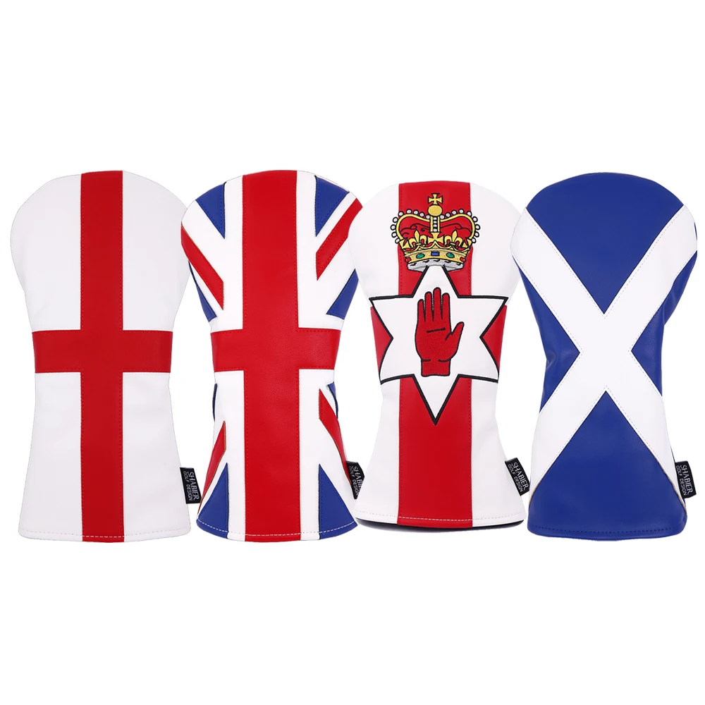 Union Jack Series Flag Design PU leather UK England Wales Scotland Golf Driver cover