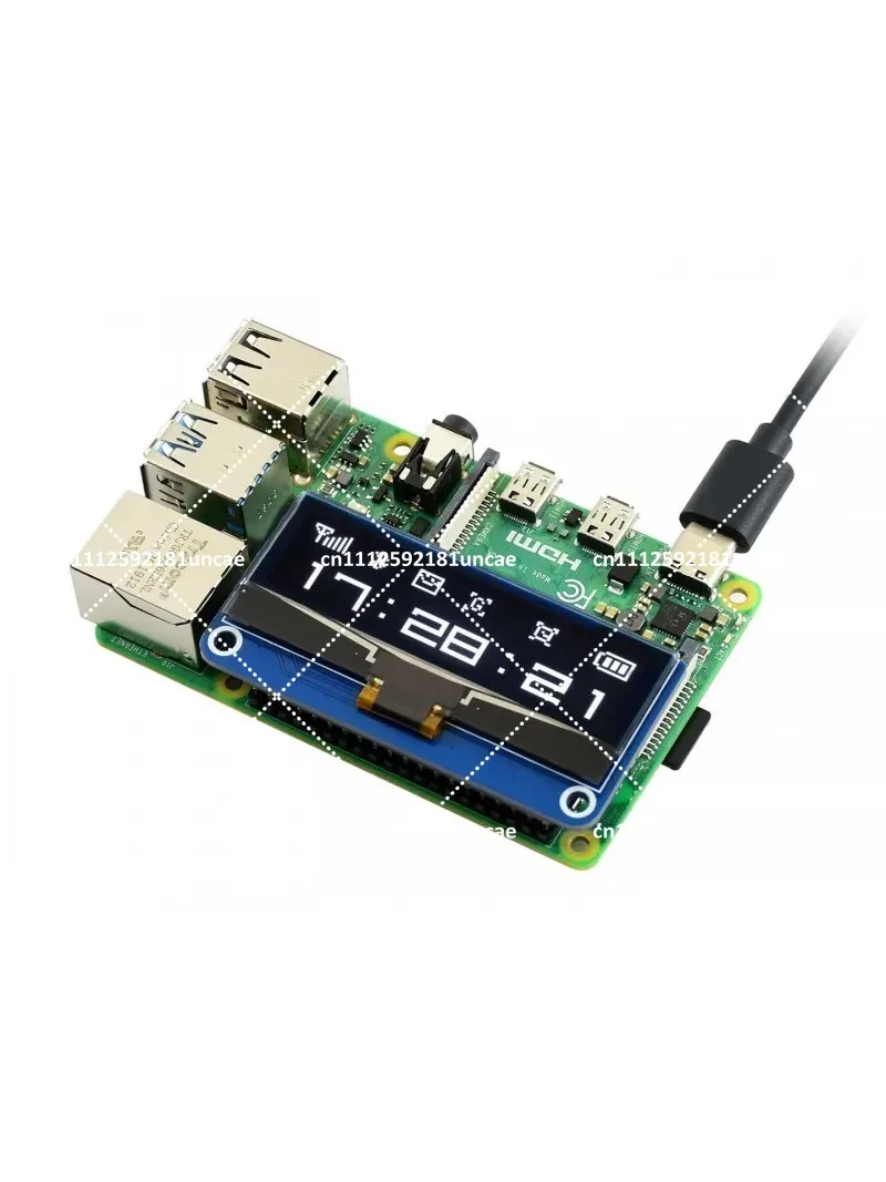 2.23inch OLED Display HAT 128×32, I2C SPI Interface Mini Screen