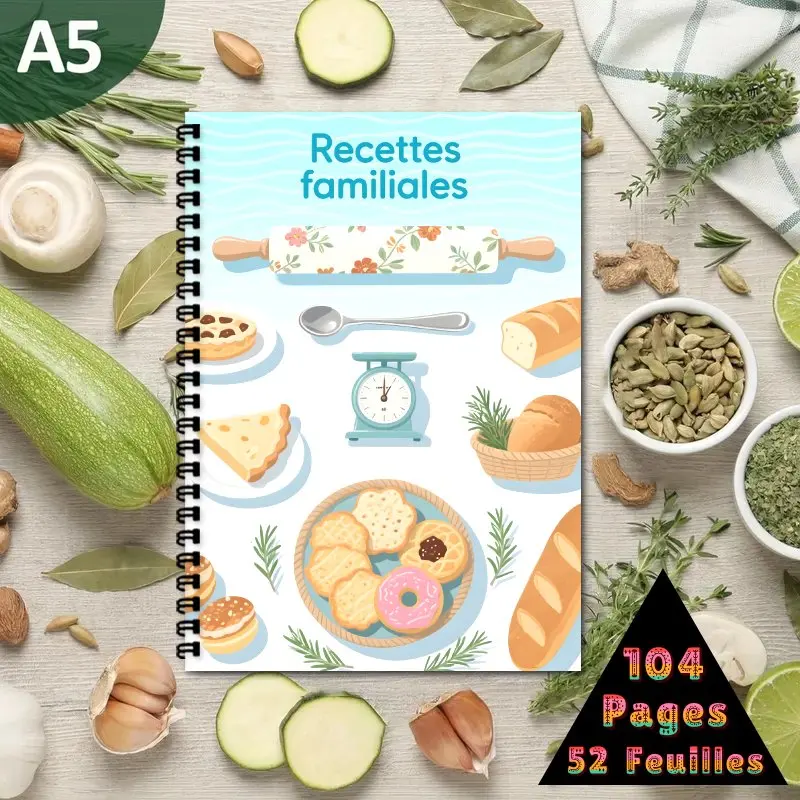 كتاب الوصفات الفرنسية الممتعة، اصنع كتاب الوصفات الخاص بك، إنها هدية مثالية للأصدقاء، مناسبة للزملاء والنساء والرجال