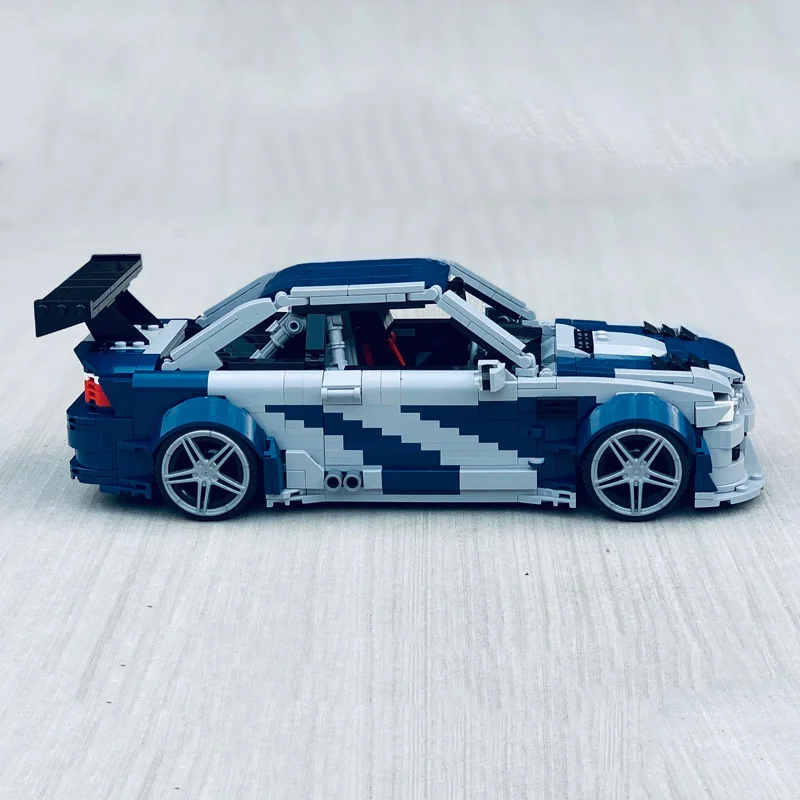 Carro técnico criativo especialista MOC-59003 e46 m3 gtr precisa de velocidade mais querido edição velocidade campeões blocos de construção brinquedos presente