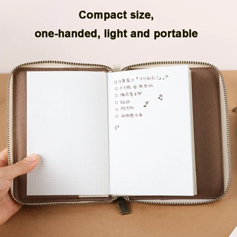 Japan KOKUYO Pocket Notepad 4mm Grid Gray Line Self-filling Carry-on Portable Planner Travel Diary Fieldwork To-do-list Handbook