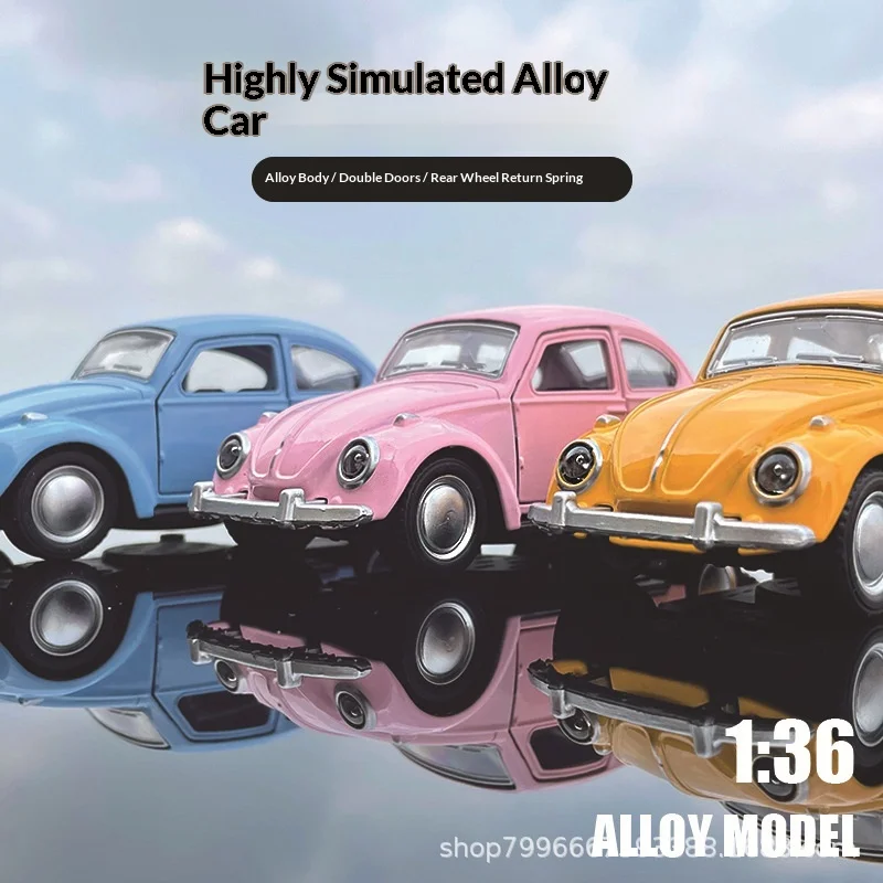 

1:36 vintage beetle alloy simulation classic car car model pull back toy car boy gift car toy car miniaturas de carros 1/36