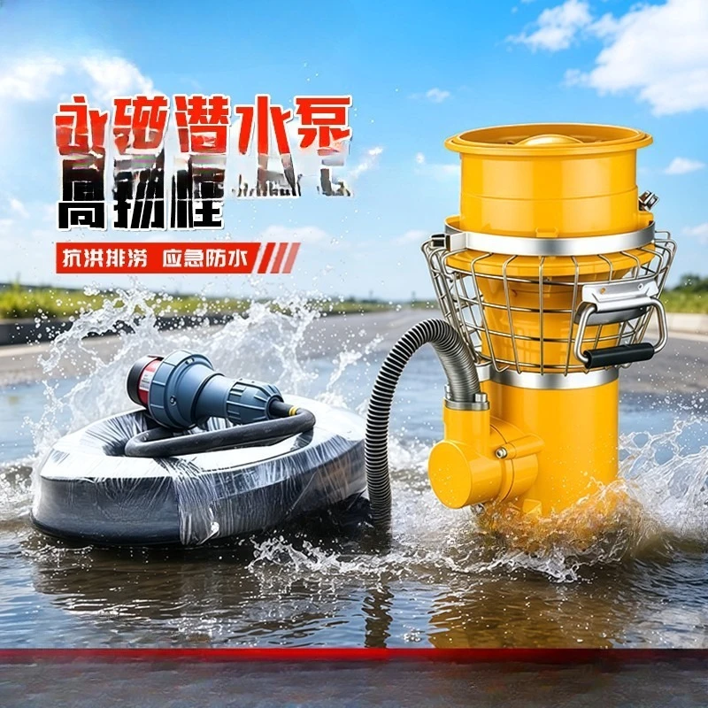 Permanent magnet synchronous flood control pump, stainless steel high lift flood control pump diving