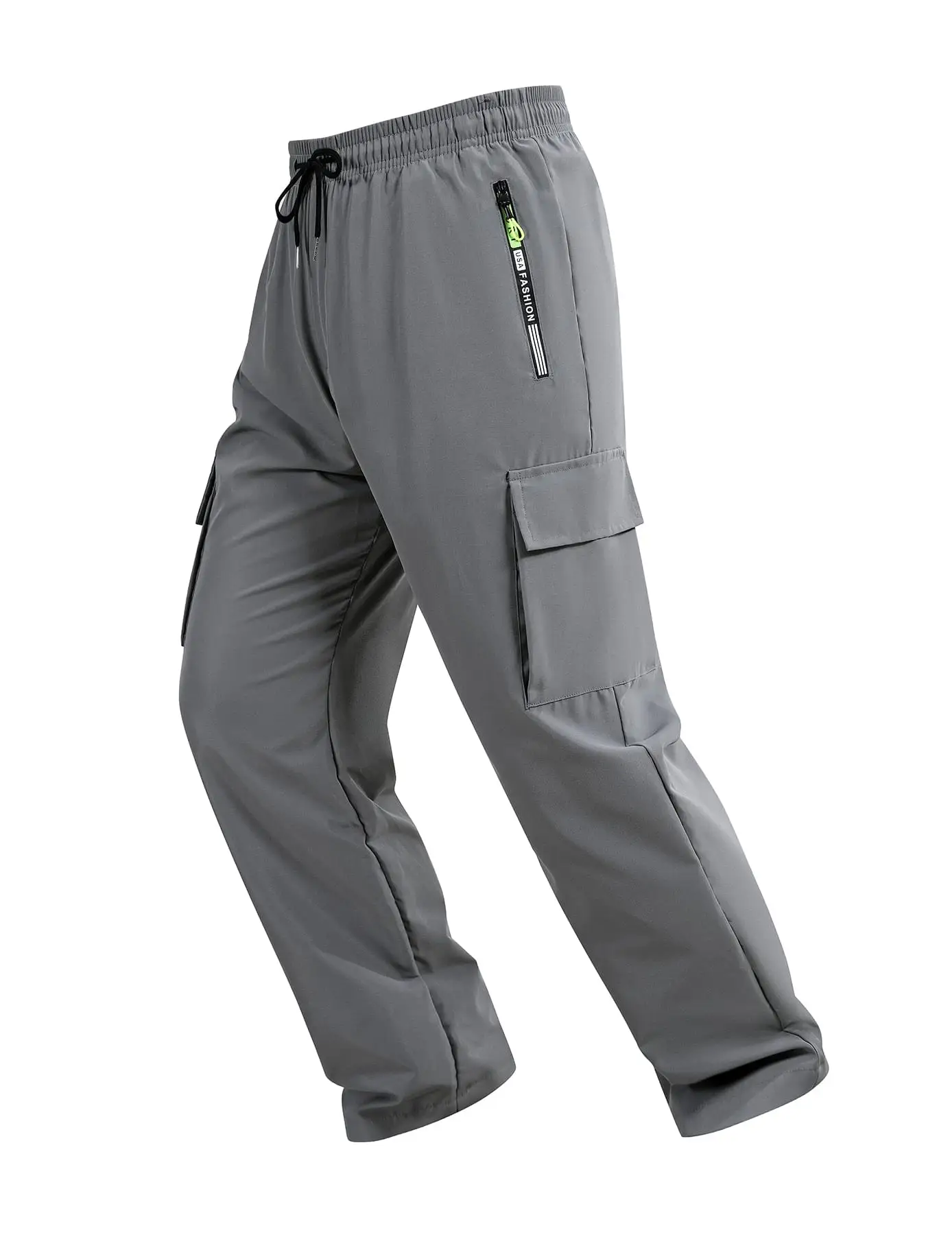 Spring Autumn Men's Cargo Pants Solid Color Outdoor Casual Trousers Multi-Pockets Jogger Sports Long Pants Hiking Cotton Pant