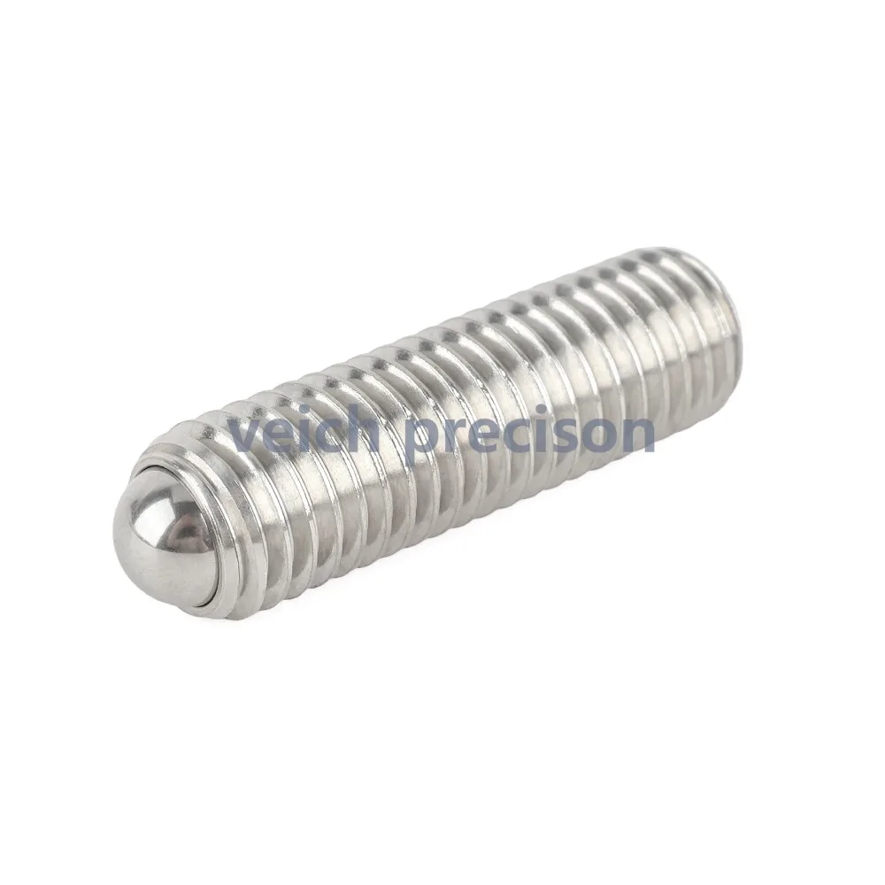 Solid Ball Plunger Hex Socket Ball Set Screw Non Spring Wave Ball Screw Carbon Steel Black Oxide Stainless Steel Locating Pin