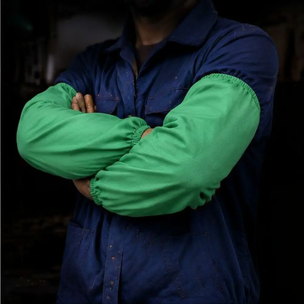 Professional Welding Protective Sleeves Fire Spark Resistant Safety Gear Breathable Fabric Arm Guard For Industrial Metal Work