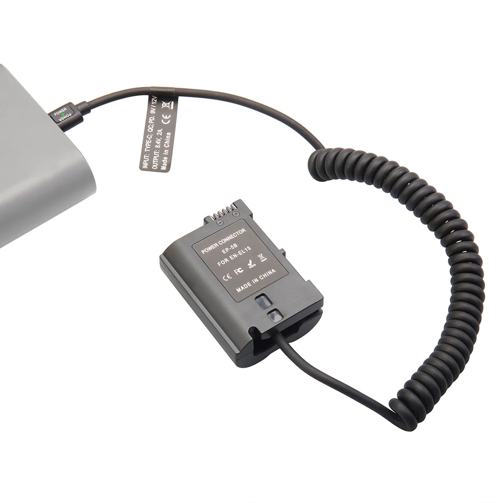 Typ-C PD Dummy-Akku-Kit für Fujifilm Canon Nikon Sony Panasonic, 9V Powerbank zu 7,4-8,4V für Akkuanzeige – Detail 23