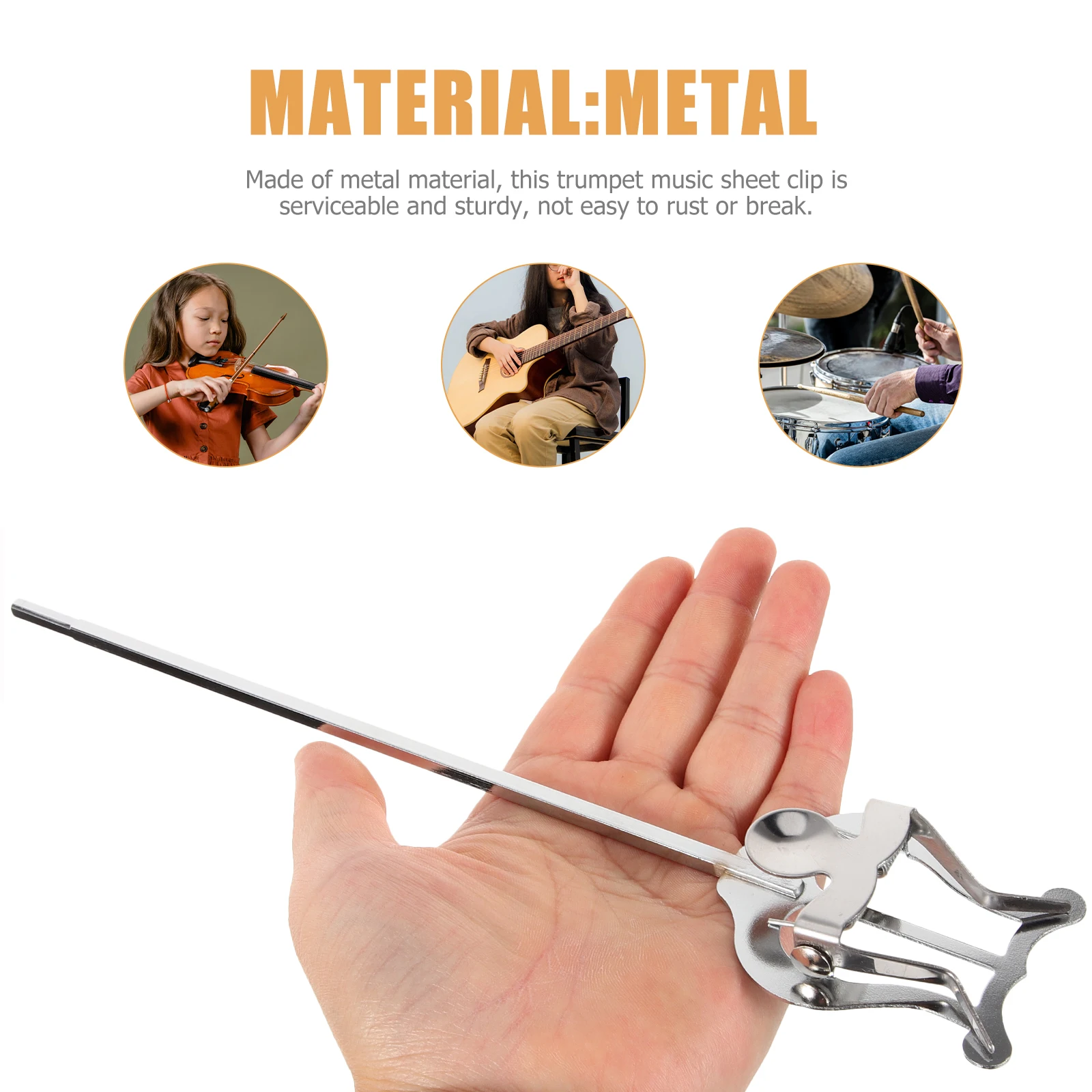 

Portable Spectral Clip Metal Music Trumpet Marching Clips Lyre on Stand Saxophone Instrument