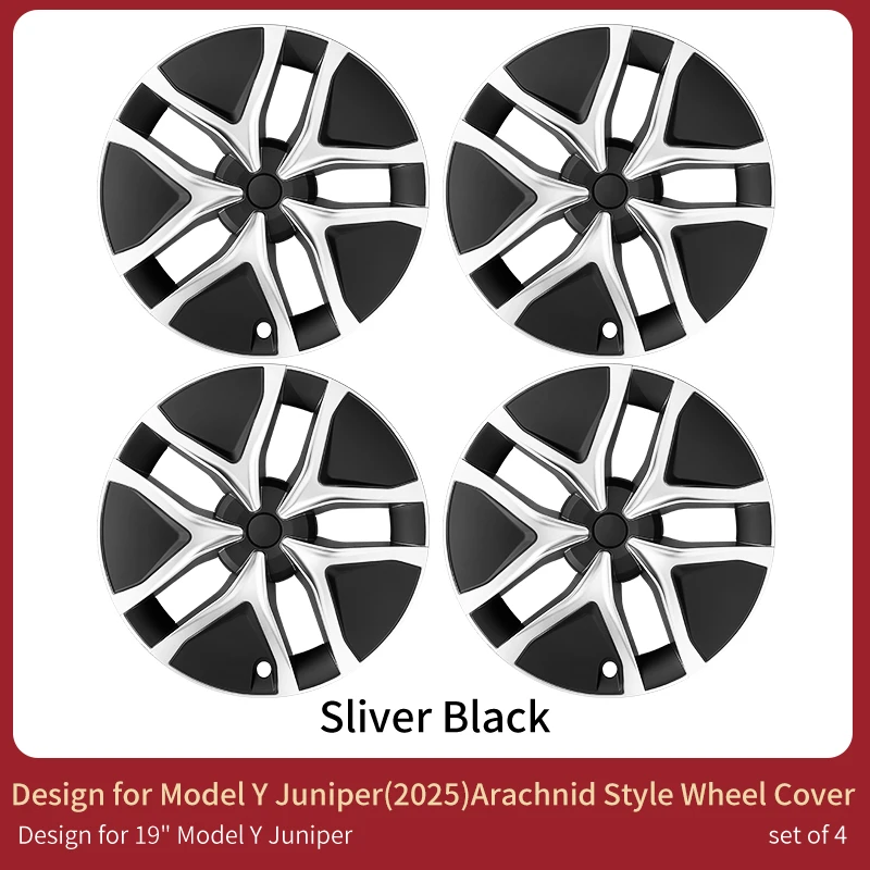 4PCS Wheel Cover for Tesla Model Y Juniper 2025-2026 19 Inch Arachnid Style Wheel Cover Automobile Hub Cap Full Rim Car view 6
