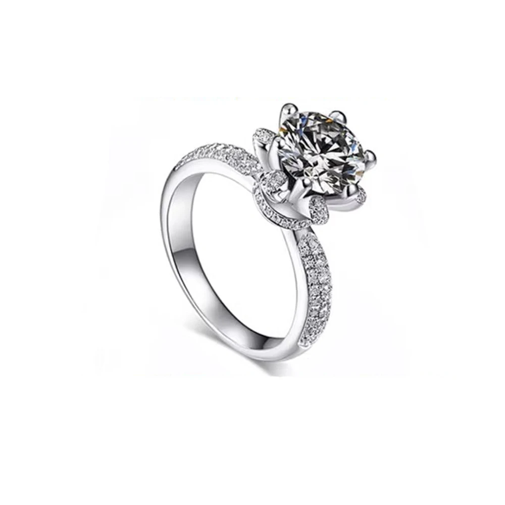 

zhubaowang Lab Cultivate diamonds 18k gold Handmade female diamond ring Artificial cultivation diamond ring women