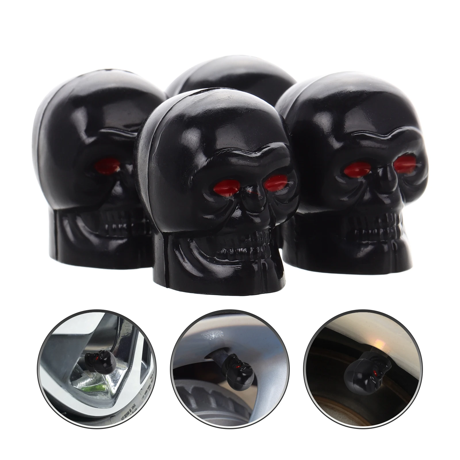 

4 Pcs Valve Cover Tire Dust Caps Car Stem for Tyres Acrylic Motorcycle