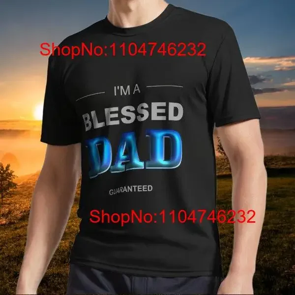 

Новинка, футболка Blessed DAD с активным логотипом, забавный размер от S до 5XL, винтажная стираная мужская дышащая эластичная уличная одежда, повседневная унисекс