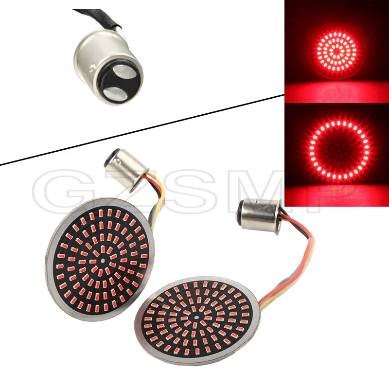 1156 1157 LED Turn Signal Indicator Light Bullet Lamp 2 inch Inserts Light for Harley Sportster Touring Electra Glide CVO Moto