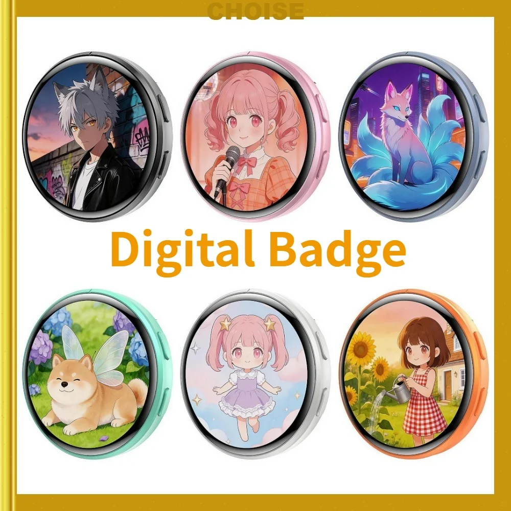cracha-digital-de-anime-pin-digital-estilo-anime-com-foto-exibicao-de-video-cracha-eletronico-com-tela-sensivel-ao-toque-hd-para-festas-cosplay-fas