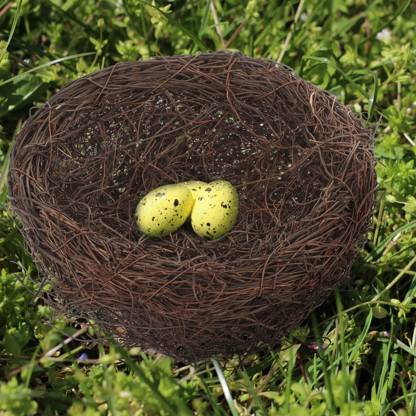 

Rattan Bird Nest Handmade Realistic Simulation Nest Ornament Wedding Easter Garden Bird Cage Decor Garden Decor