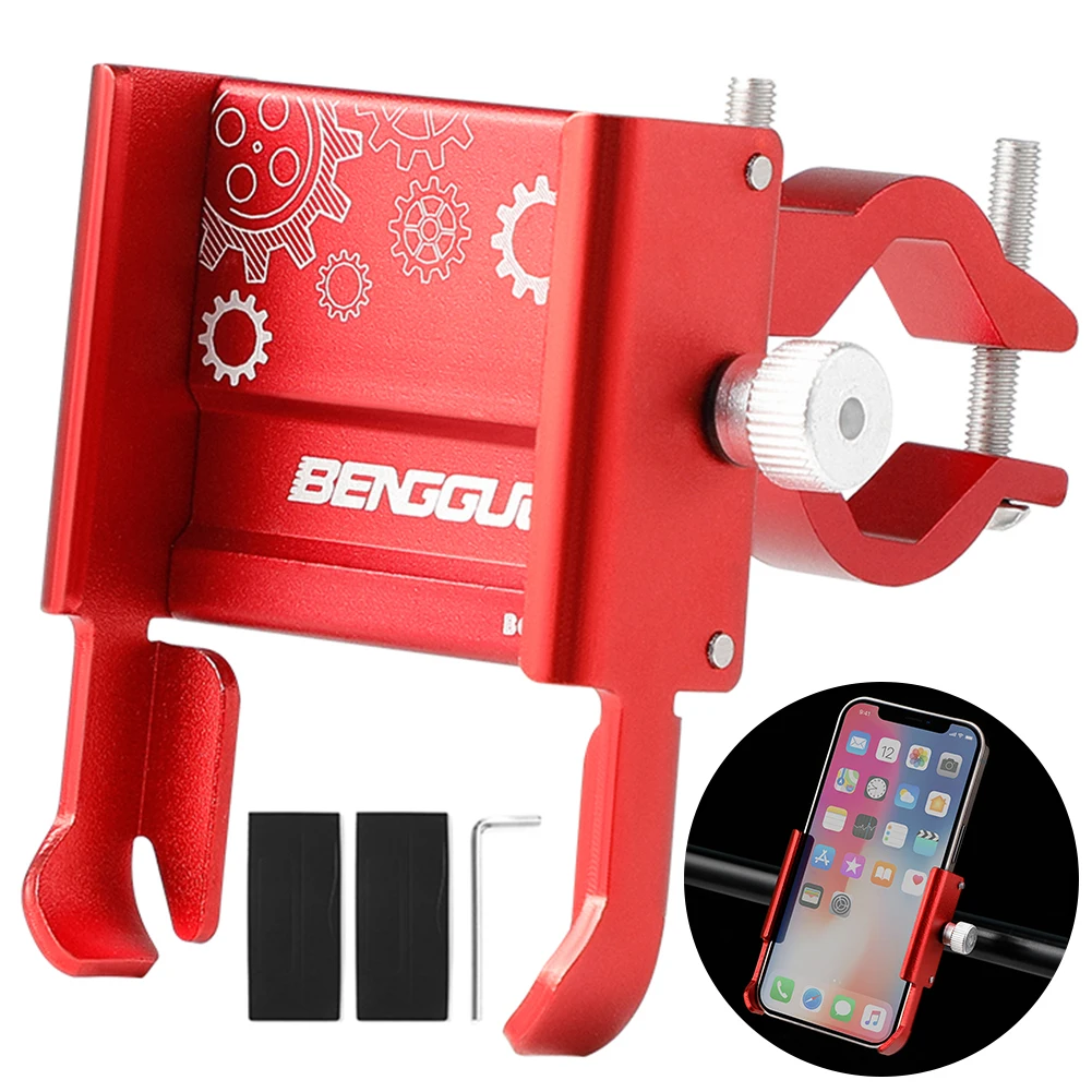 

Bike Phone Support Bracket Aluminium Alloy Mobile Phone Stand Bracket 360 Degree Rotation Shockproof Cycling Equipment