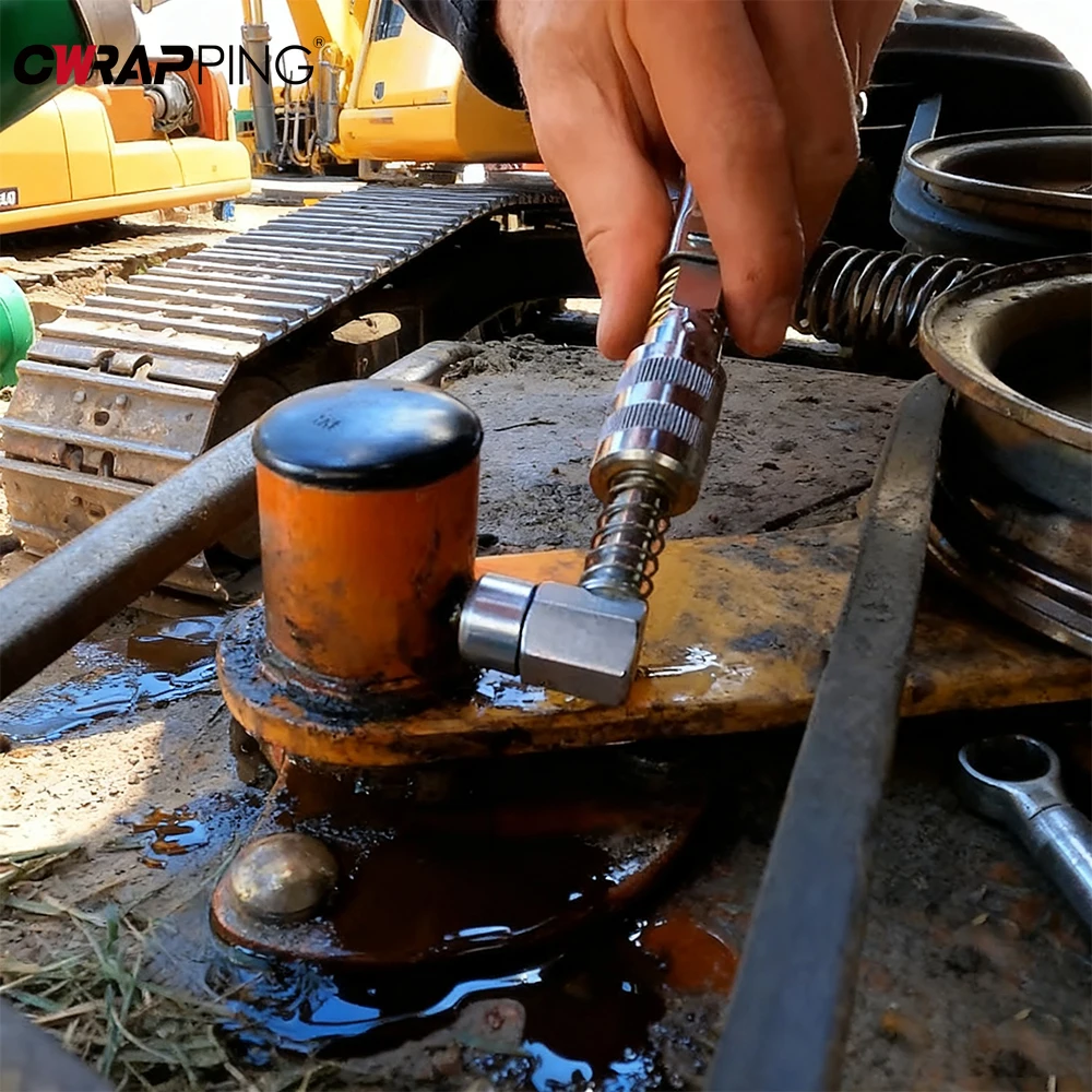 

Профессиональный инструмент для фитинга смазочной муфты 90 ° Инструмент для быстрого подключения смазки муфты для автомобилей, грузовиков, запасные части, аксессуары