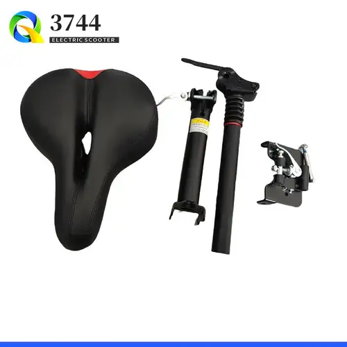 Imagen 2 del producto Para patinete eléctrico KUGOO M4 Pro, asiento plegable de 10 pulgadas, silla plegable de altura ajustable con absorción de golpes