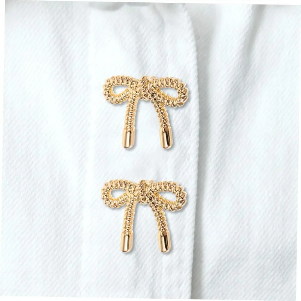 New Fashion Bow Button for Clothing Clothes Decoration Cloak Clasp Clothes Buttons Metal Button DIY Sewing Buttons Accessories