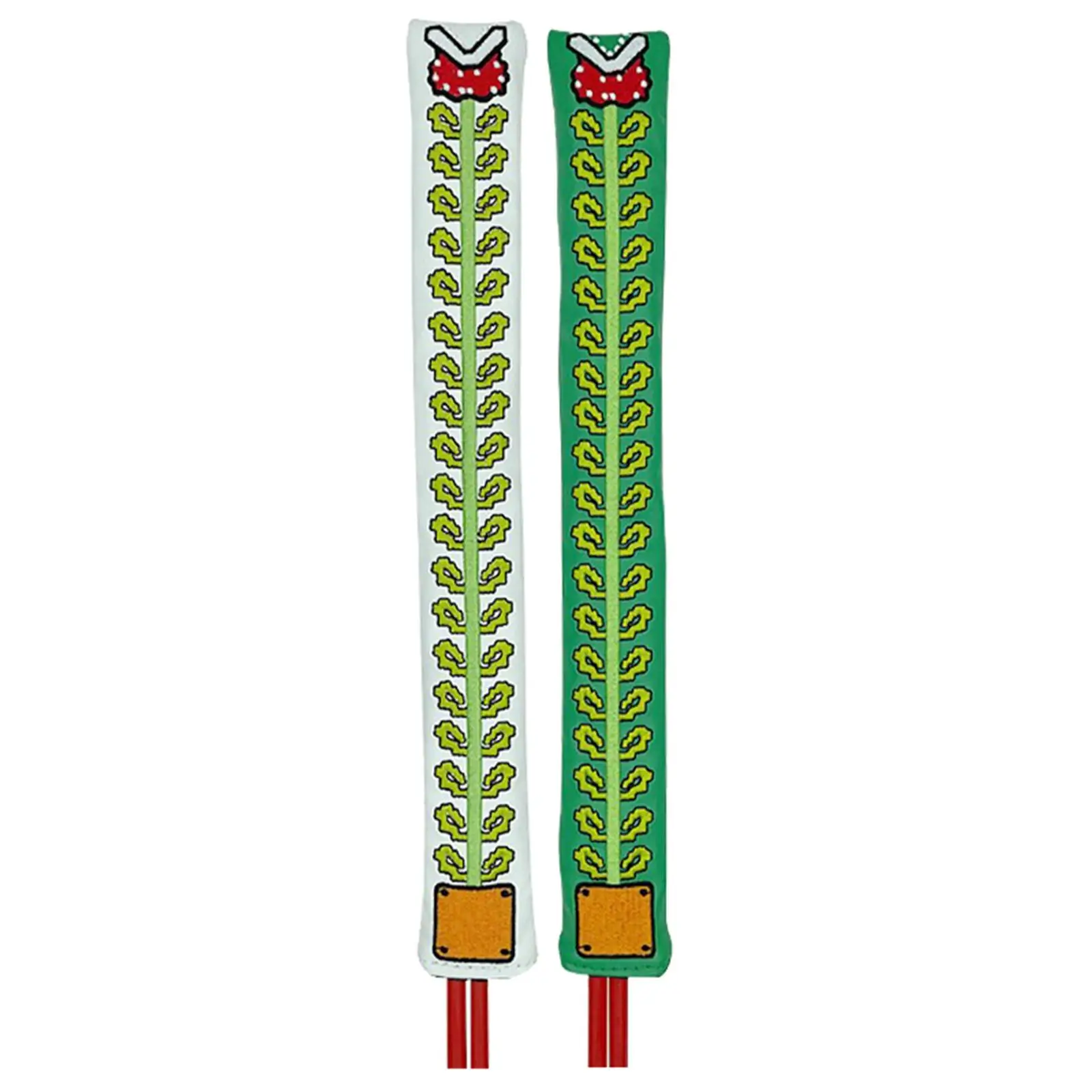 PU Leather Golf Alignment Stick Protector Double Embroidery Head Cover for Golfing Accessories Use
