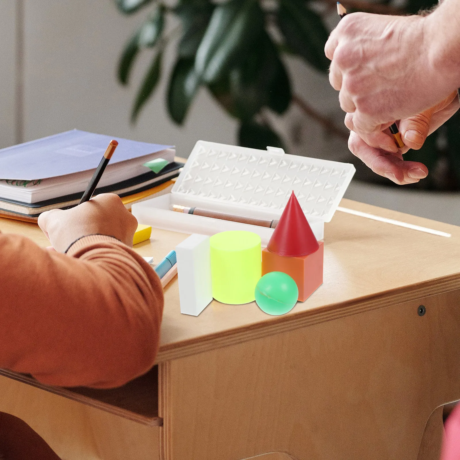 Geometric Teaching Models Set – Plastic Math Learning Tools for Volume Calculation, Cube & Cuboid Shapes