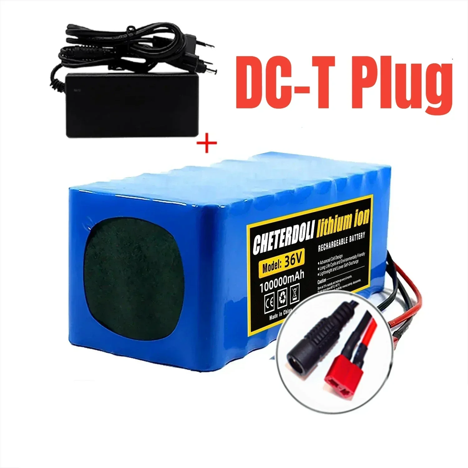 36V Batterij13600mAh echte capaciteit 10S4P XT60 18650 Lithium-ionbatterij 13.6Ah 500W 1000W Voor 42V E-bk BMS 2A Oplader