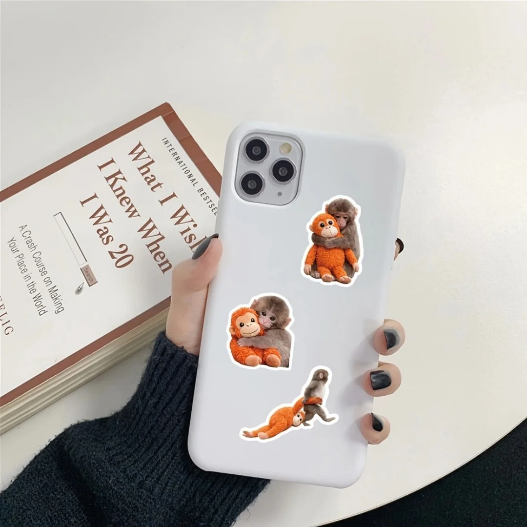 

52 Little Panqi Stickers, Cute Little Monkey Expressions, Creative Little Monkey Graffiti Waterproof Stickers, Decorative Stickers for Luggage, Mobile Phones, Water Bottles, Etc