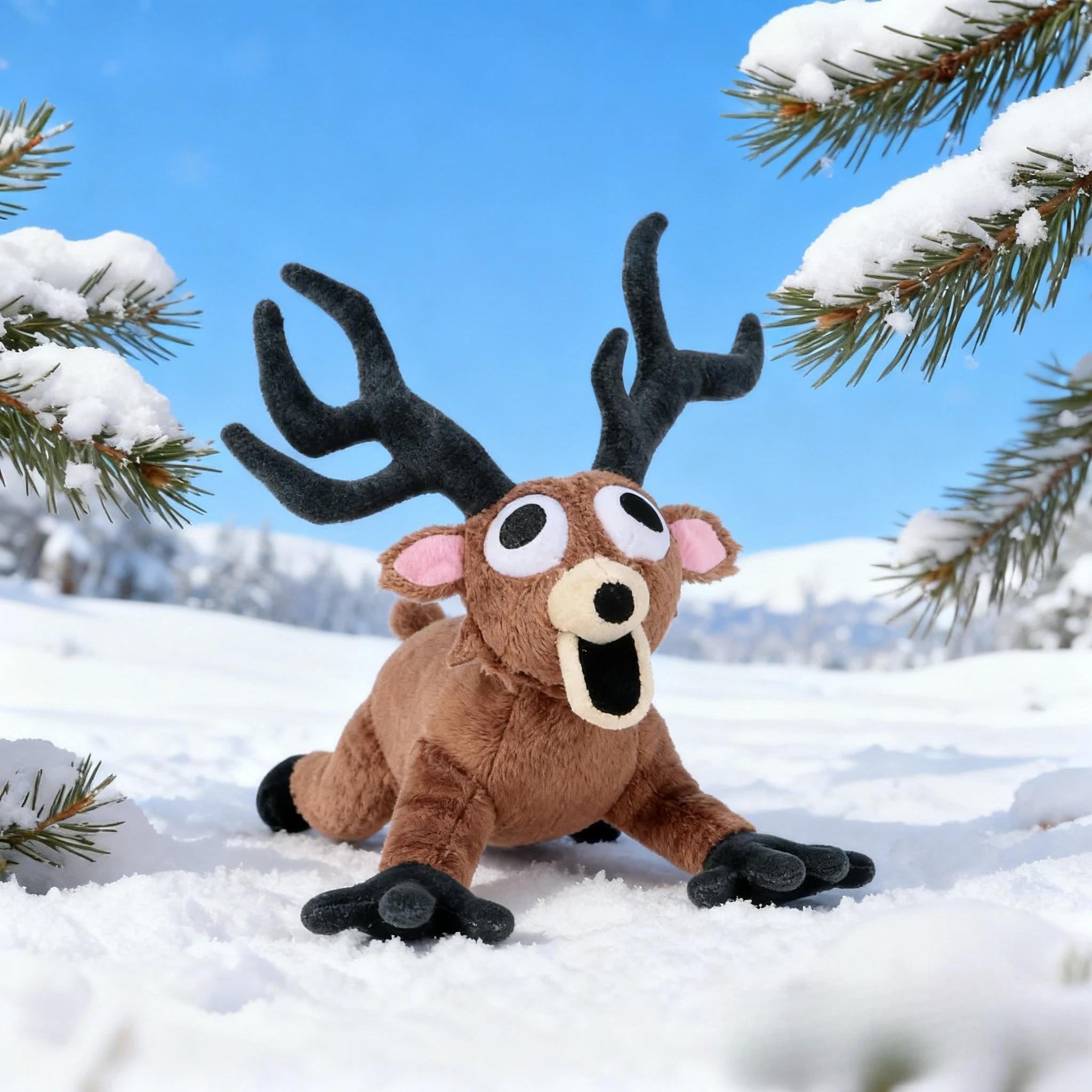 جديد 99 ليالًا في الغابة الغزلان القطيفة-38 سنتيمتر دمية محشوة لطيفة ، لعبة حيوانات أنيمي لهدايا أعياد الميلاد والهالوين أنيمي الطرفية