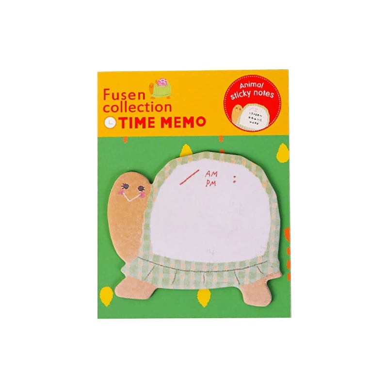 for Creative N for Time Sticky Memo Pad Cartoon Animal Posted It Pads Smooth Writing Bookmark for School Class Office 20