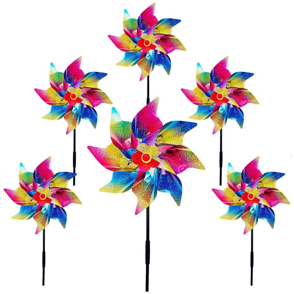 

6pcs Wind Spinners For Outdoor Bird Pinwheel Lawn Ornaments Yard Spinner Garden Decoration Wind Yard Spinner Pinwheels Windmill