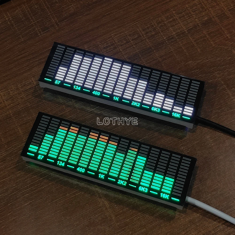 Voice Control Music Spectrum Multi-mode LED Pickup Rhythm Analyzer Light Display VU Meter Audio Level Indicator Atmosphere Lamp