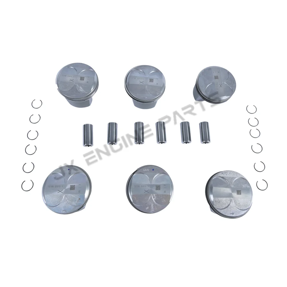 M272 STD 0.5 Engine Piston & Ring Set For Mercedes-Benz 2.5 3.0 C230 C250 C300 E230 E280 E300 S280 ML300 R280 CLK280 2.5L 3.0L