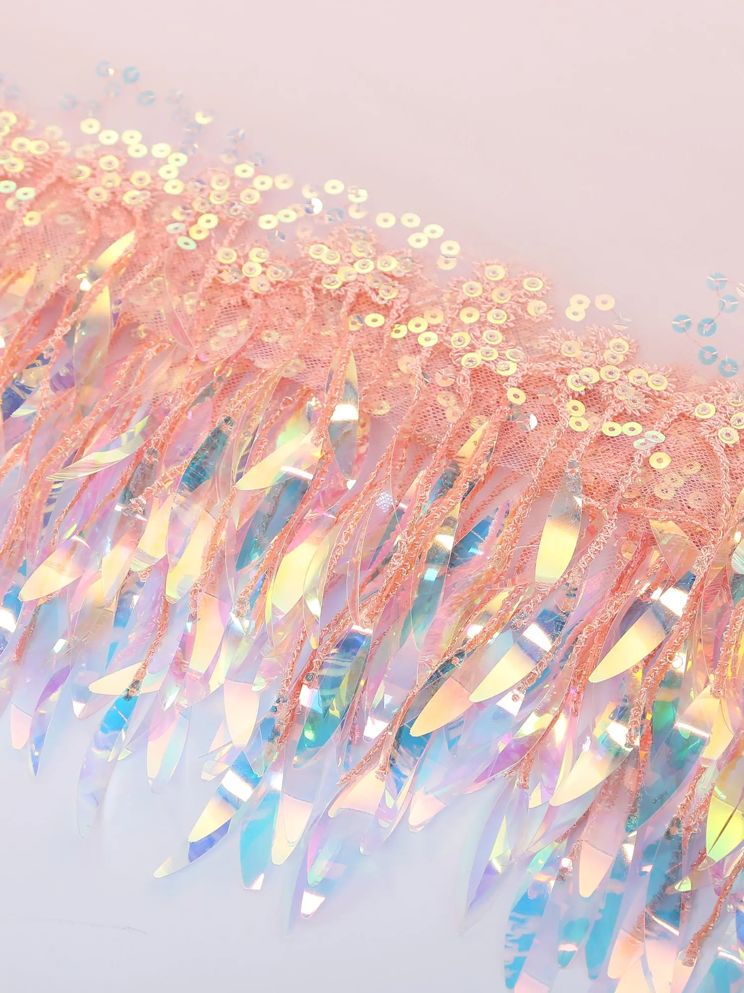 

Women Belly Dance Hip Scarf Mesh Patchwork Willow Leaf Shaped Sequin Tassel Lace-up Waist Chain Skirt Oriental Dance Costume