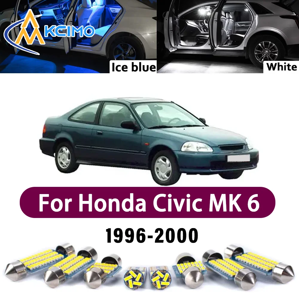 

Error Free LED Interior Light Kit for Honda Civic MK 6 1996-2000 Premium Bright Dome Trunk Mirror Reading Lamps Canbus