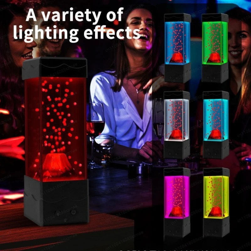 Remote Control Lava Lamp, 9 Inch Mini Color Changing LED Night Light, Vintage Mood Lamp for Bedroom Desk Decor