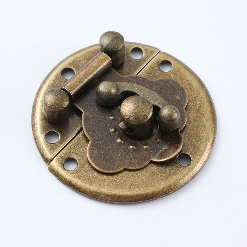 1pcs Antique Brass Jewelry Chest Gift Wine Wooden Box Case Toggle Latch Suitcase Hasp Hook Can Lock Lockable with screws