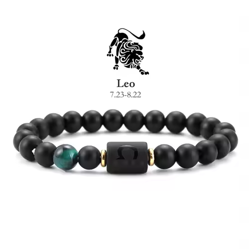 12 Zodiac Bracelets Natural Stone Cancer Virgo Leo Libra Bracelet Couples Friendship Gifts Bracelets jewelry pulsera hombre - Image 31