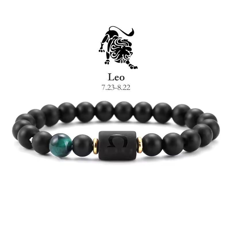12 Zodiac Bracelets Natural Stone Cancer Virgo Leo Libra Bracelet Couples Friendship Gifts Bracelets jewelry pulsera hombre - Image 31
