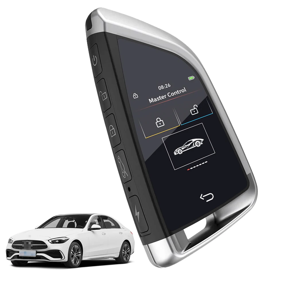 CF568 Modified Remote Smart Key LCD Screen with On-BD Comfortable Keyless Entry Auto Lock for Start and Stop Engine Button Cars