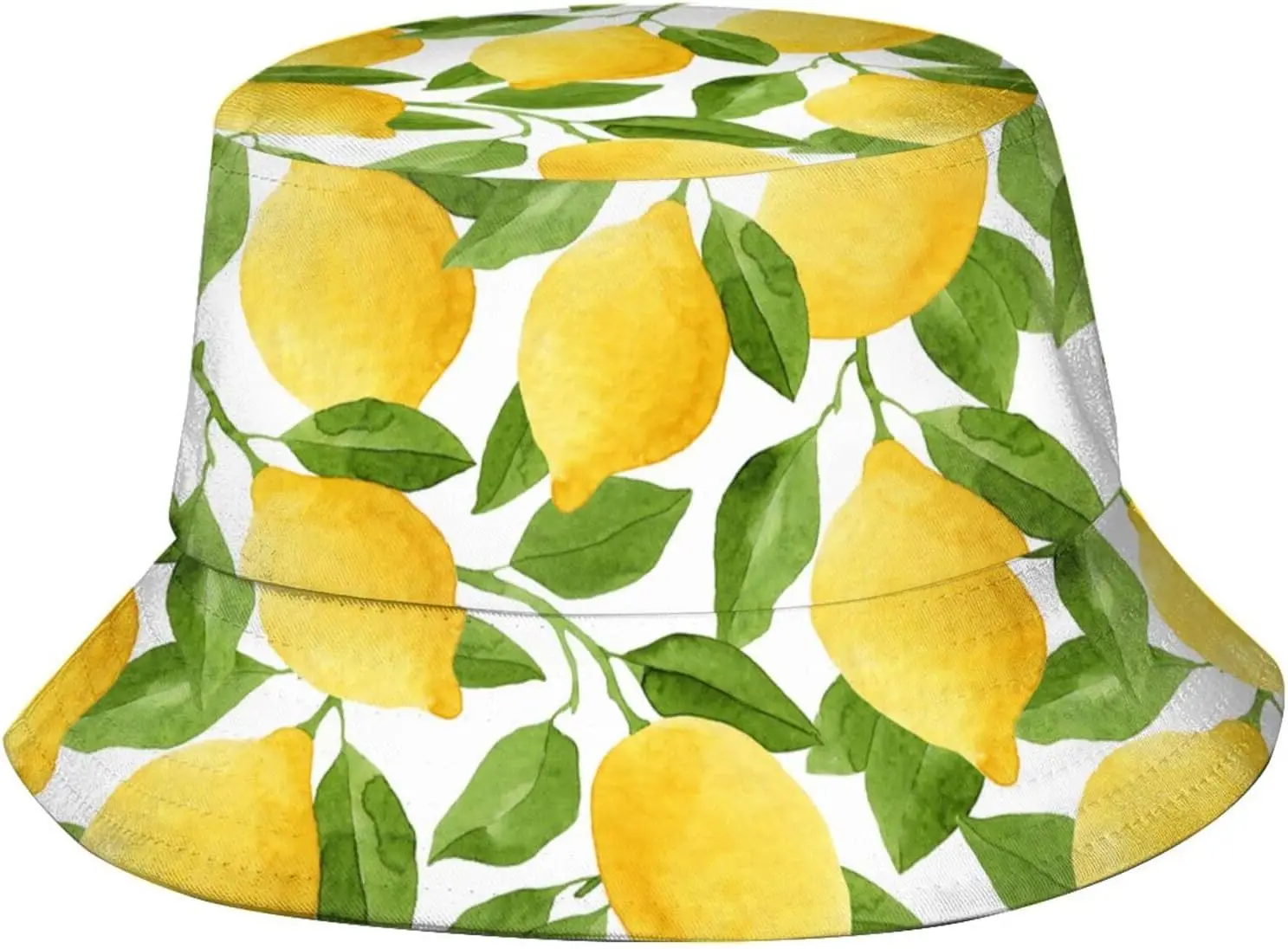 

Панама лимонная Акварельная желтая/зеленая, Пляжная уличная туристическая Кепка от солнца для мужчин и женщин, летняя